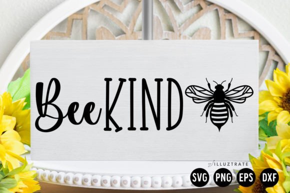 Bee Kind SVG Cut File for Real Embroidery Projects