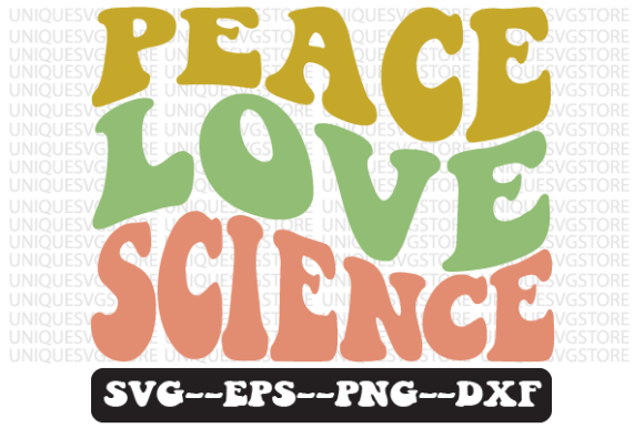 Peace Love Science Retro SVG Design Review