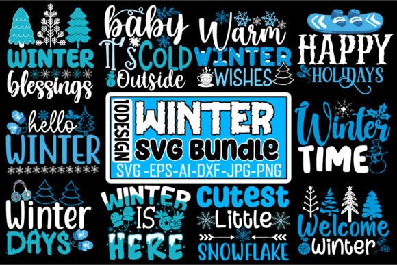 Winter SVG Bundle for Real Embroidery Projects